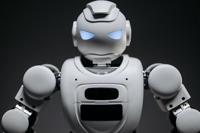 A mean looking artificial intelligence robot