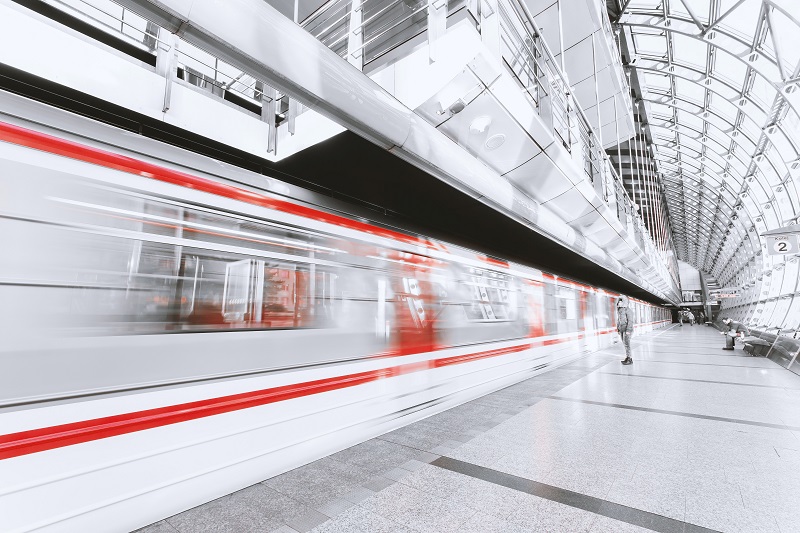 A train passing by a station - to illustrate how not to get lost in thought and be more mindful