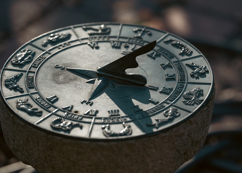 A picture of a sundial to explain why we still use a 12-hour clock