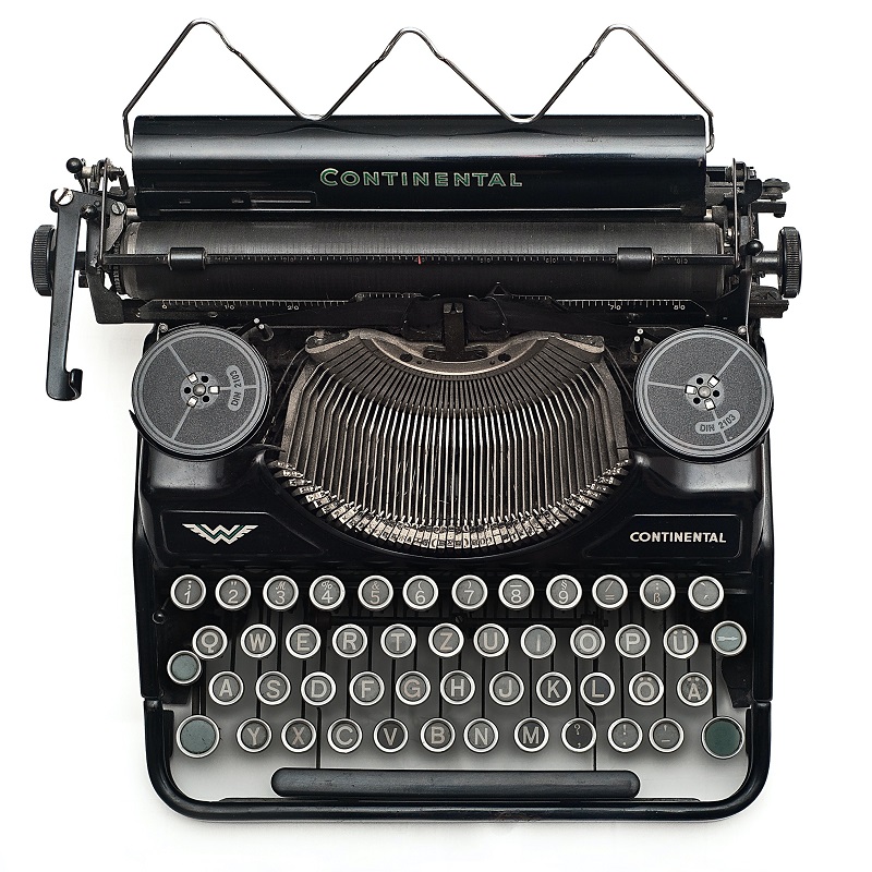 A picture of a typewriter to explain why we still use a 12-hour clock.