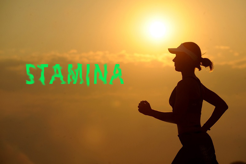 Picture of a female runner against a sunset backdrop to help stamina improve quickly