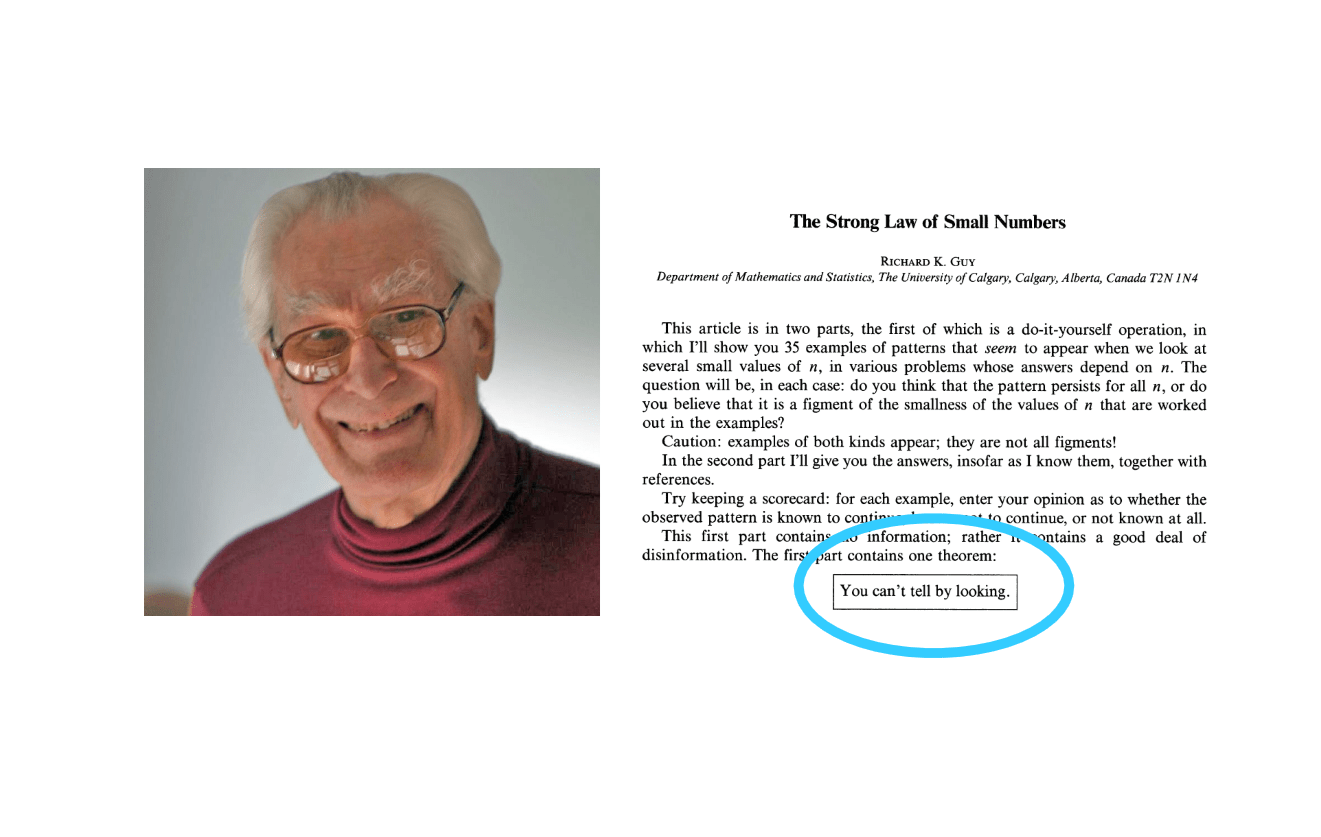 The Strong Law Of Small Numbers Street Science