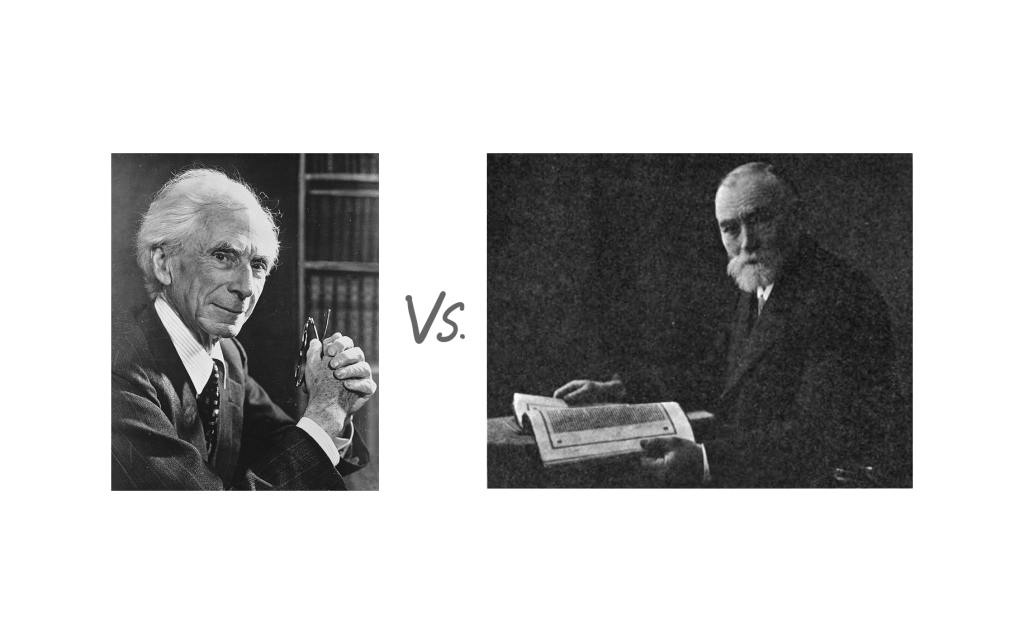 Russell's Paradox - A Lesson On How To Crash Mathematics - Image showing Bertrand Russell (Left) and Gottlob Frege (Right) - Images from Wikimedia Commons