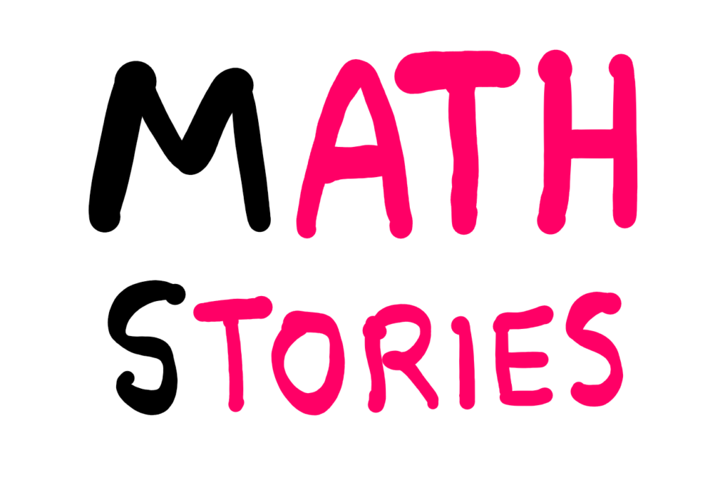 Math Stroies: A Strange Advanced Analysis Journey — An illustration featuring the word “Math” in large letters on top, and the word “Stories” in smaller letters below it.